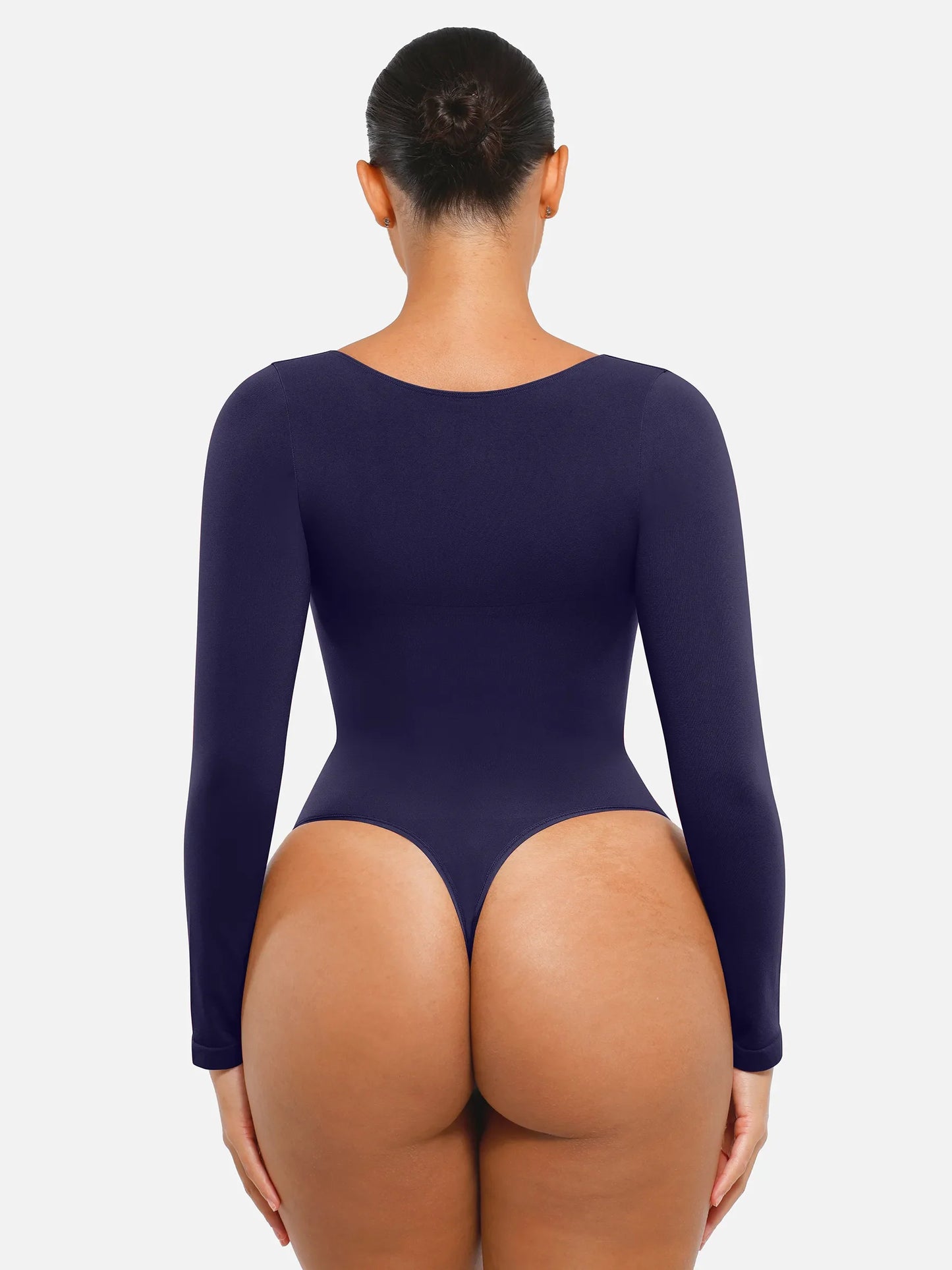 Willluxe Seamless Long Sleeve Tummy Control Thong Bodysuit