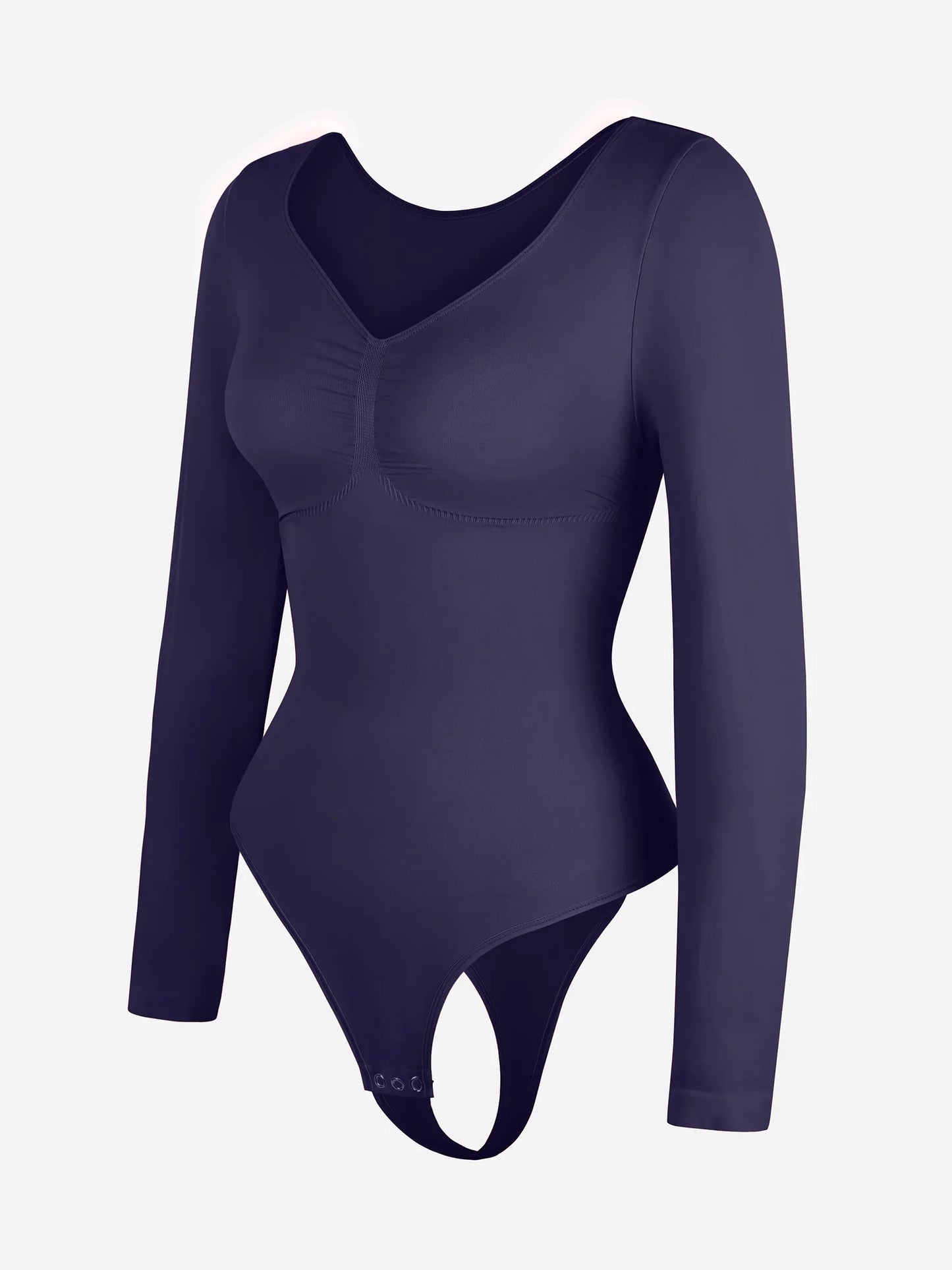 Willluxe Seamless Long Sleeve Tummy Control Thong Bodysuit