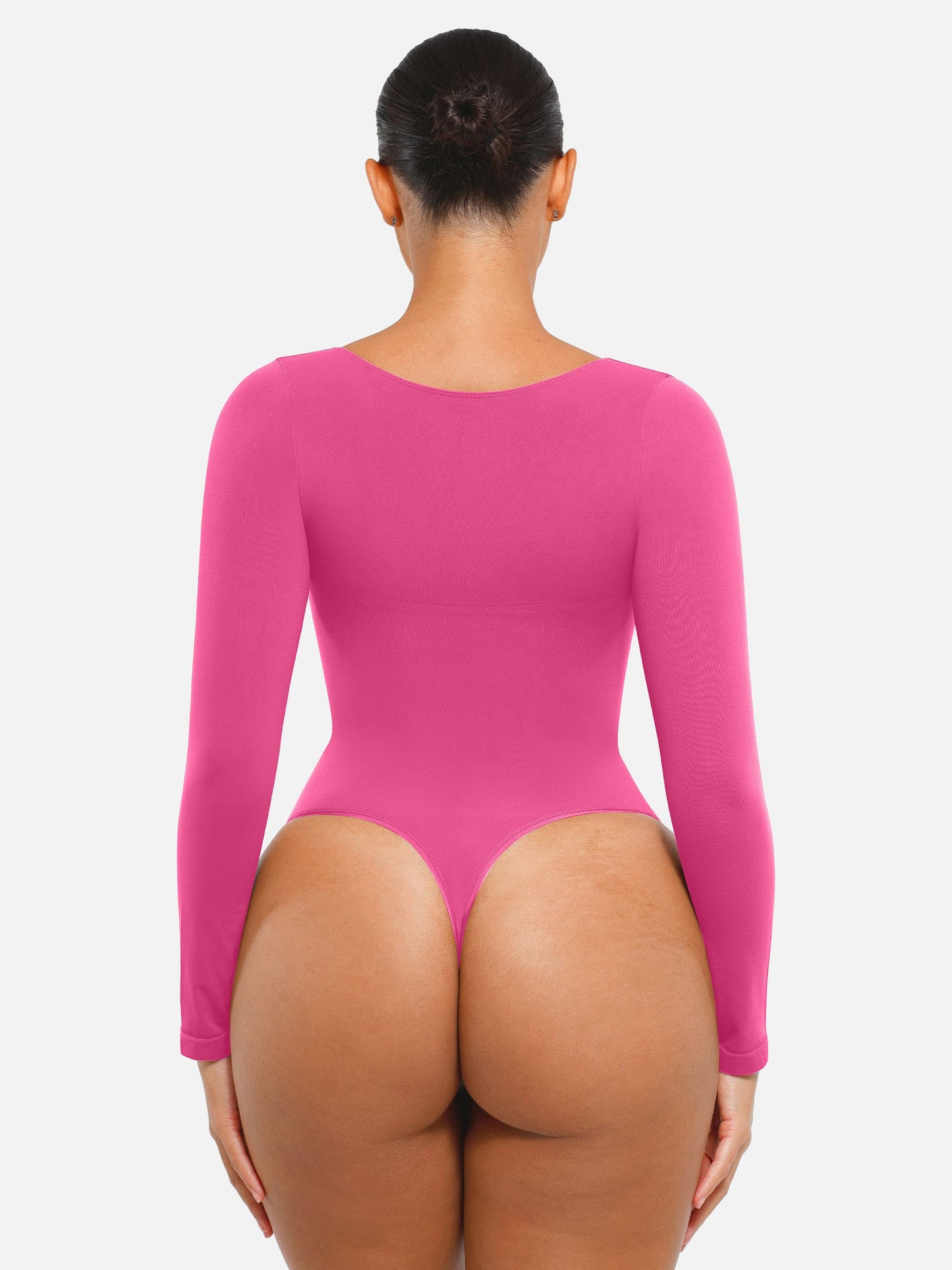 Willluxe Seamless Long Sleeve Tummy Control Thong Bodysuit