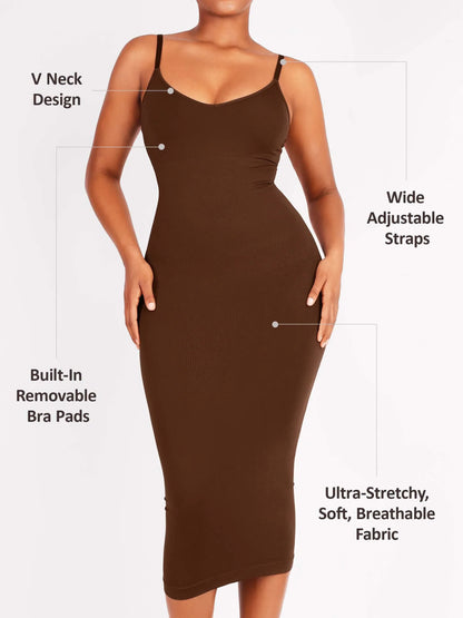 Willluxe Seamless Midi Body Shaper Dress