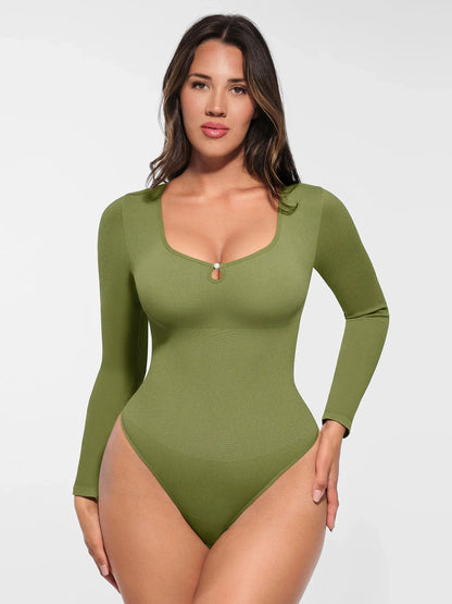 Willluxe Seamless Ribbed Bodysuit