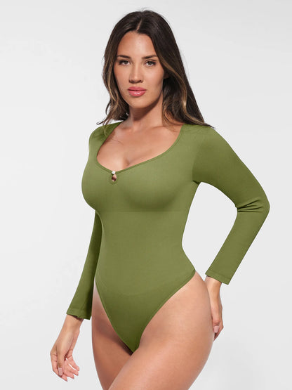 Willluxe Seamless Ribbed Bodysuit