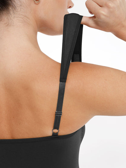 Willluxe Seamless Sculpting Diamond Neck Thong Bodysuit