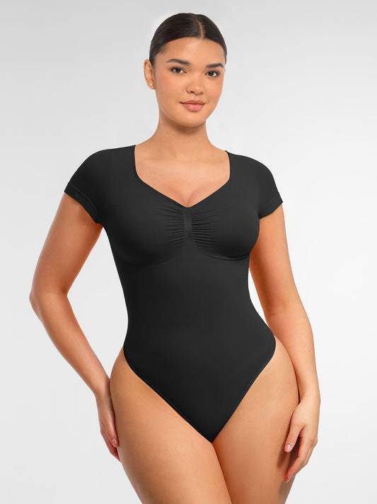 Willluxe Tummy Control Seamless Short-Sleeve Bodysuit