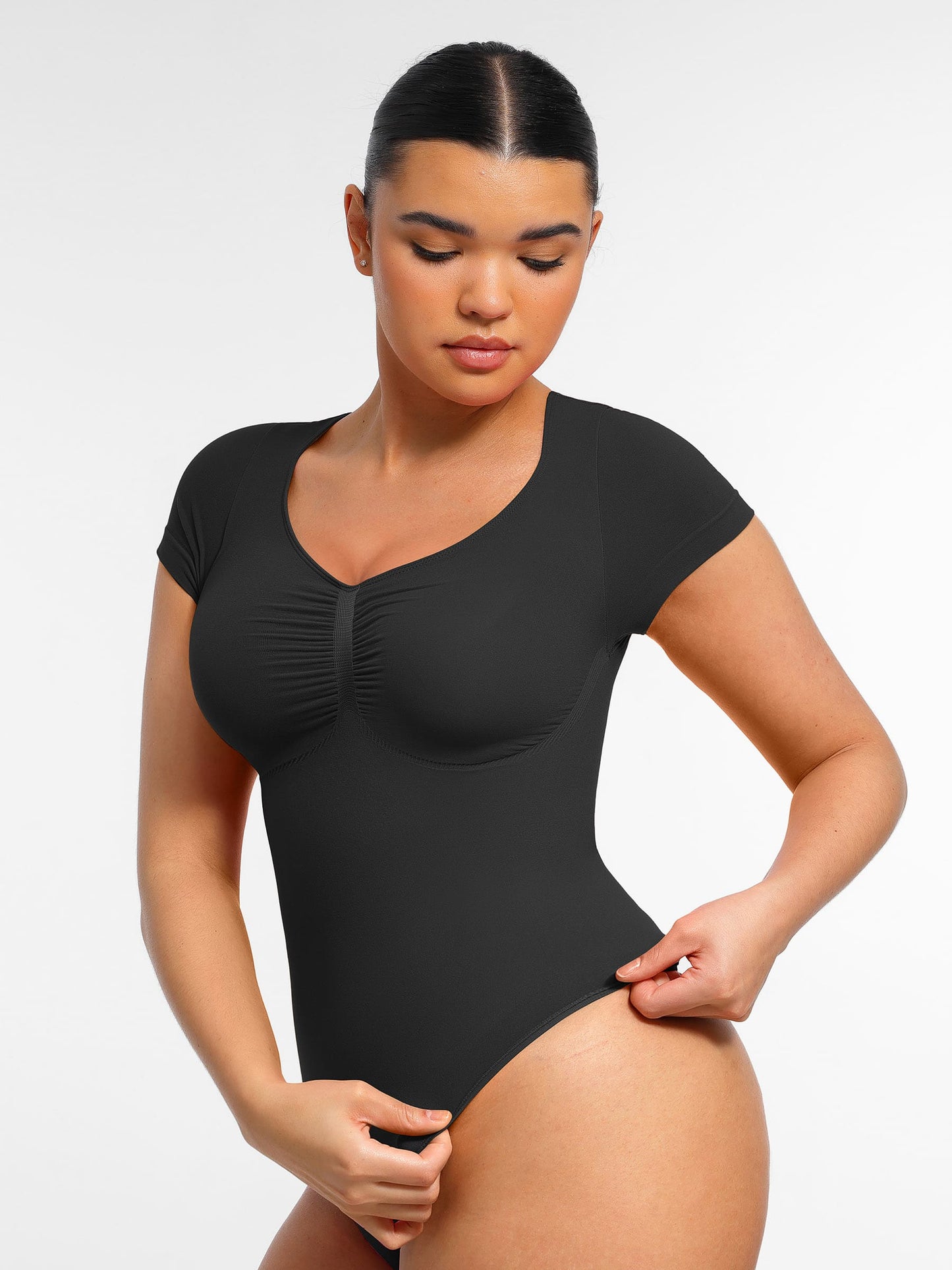 Willluxe Tummy Control Seamless Short-Sleeve Bodysuit