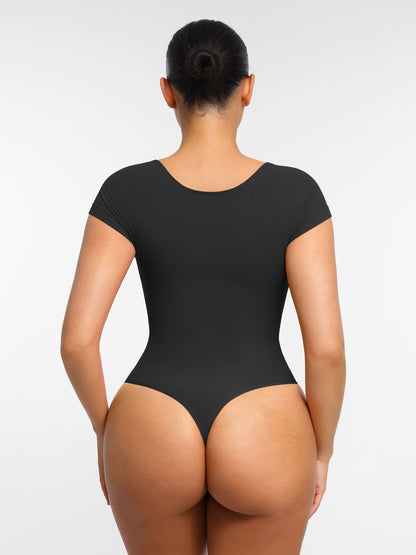 Willluxe Tummy Control Seamless Short-Sleeve Bodysuit