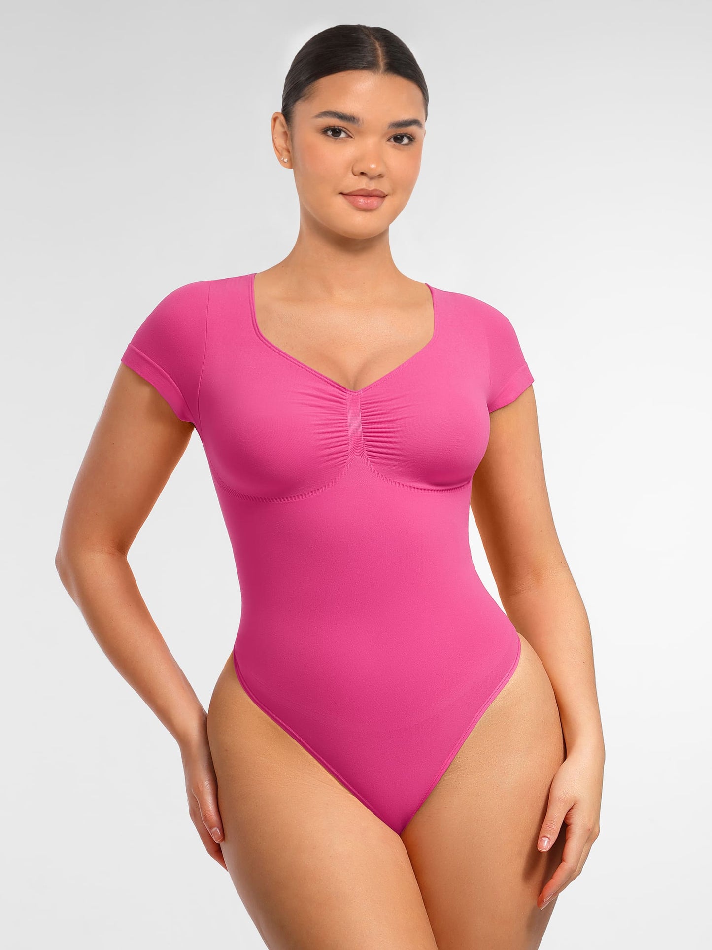 Willluxe Tummy Control Seamless Short-Sleeve Bodysuit