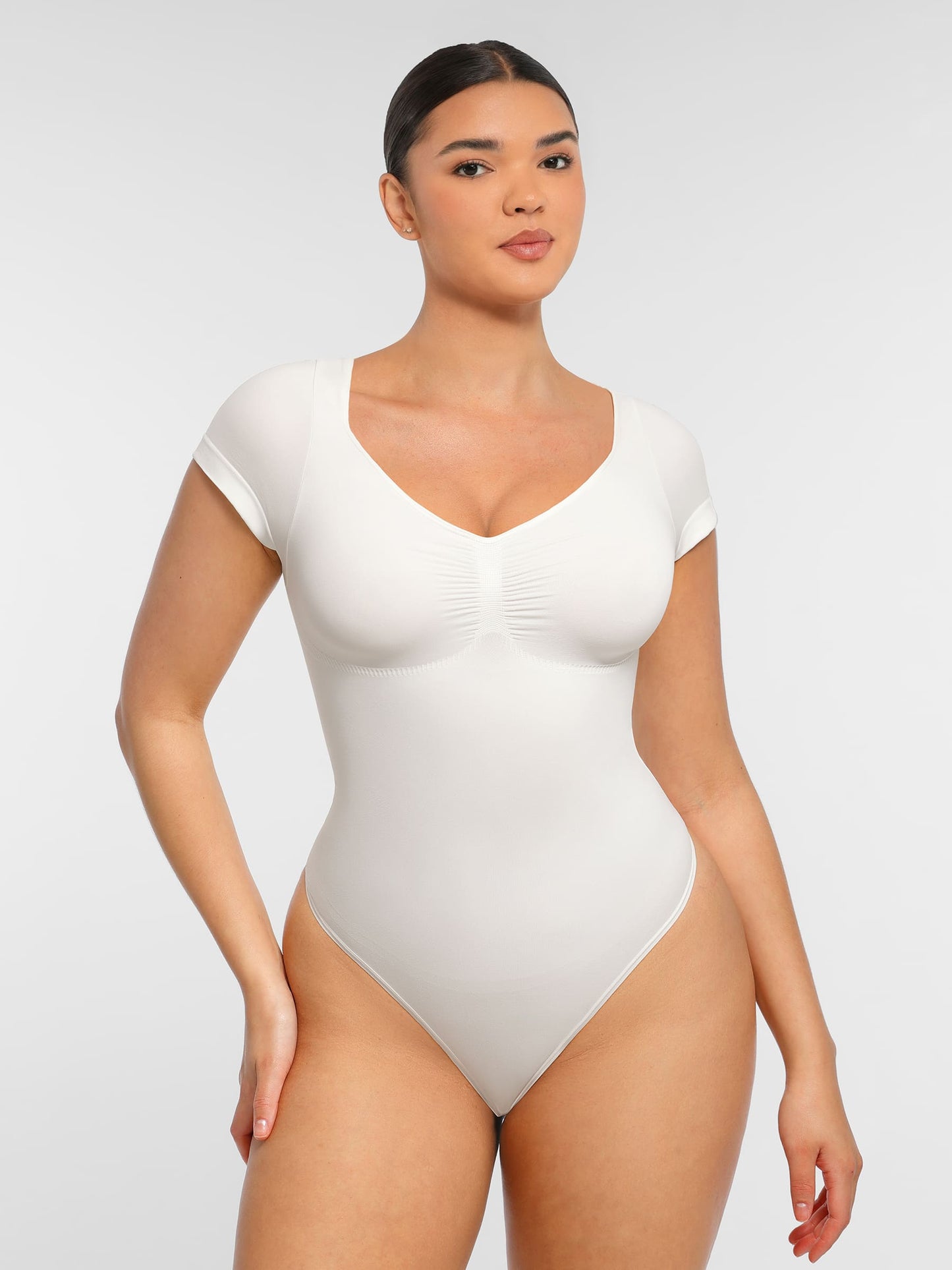 Willluxe Tummy Control Seamless Short-Sleeve Bodysuit