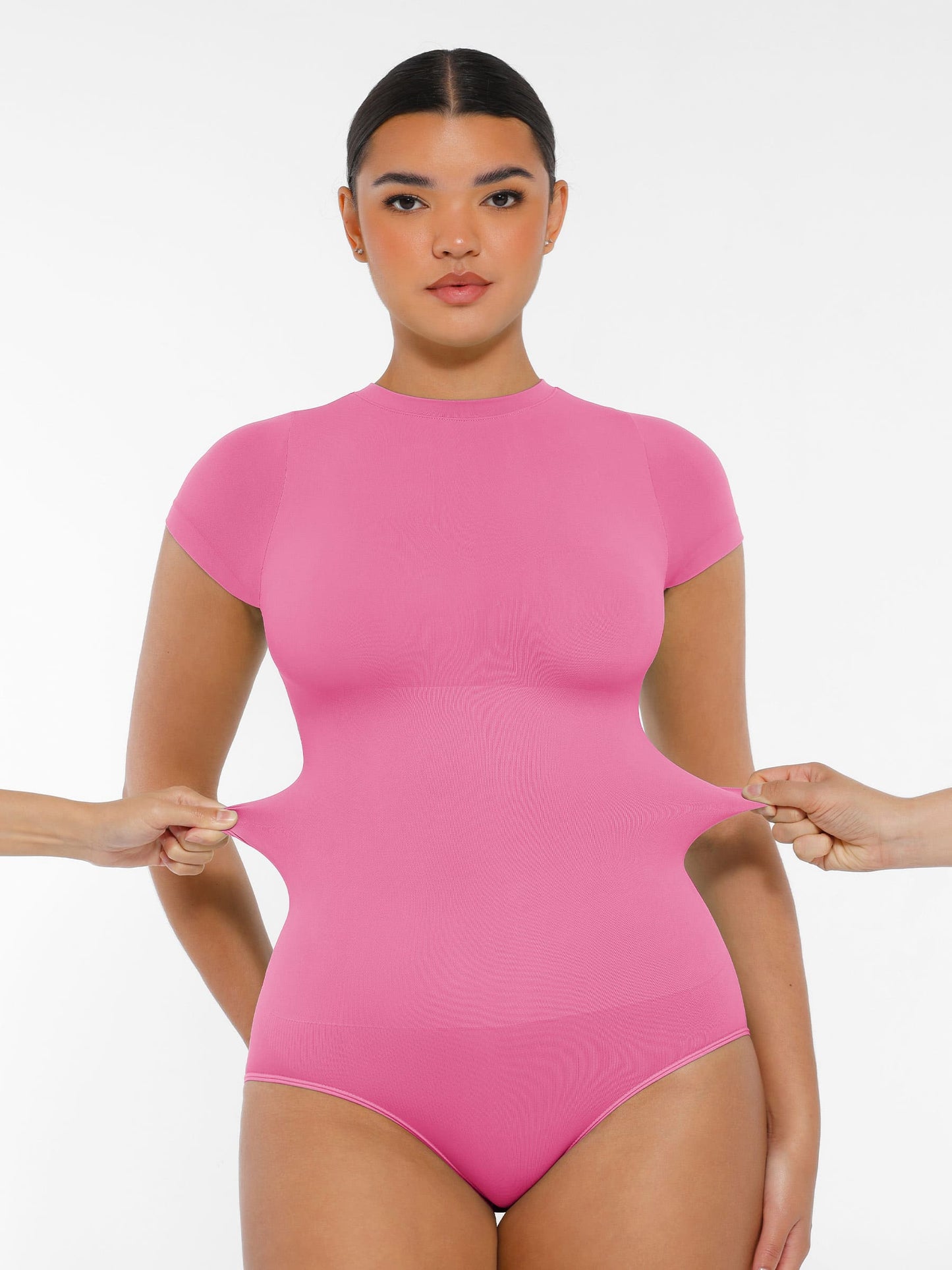 Willluxe Seamless Crew Neck Short Sleeve Bodysuit