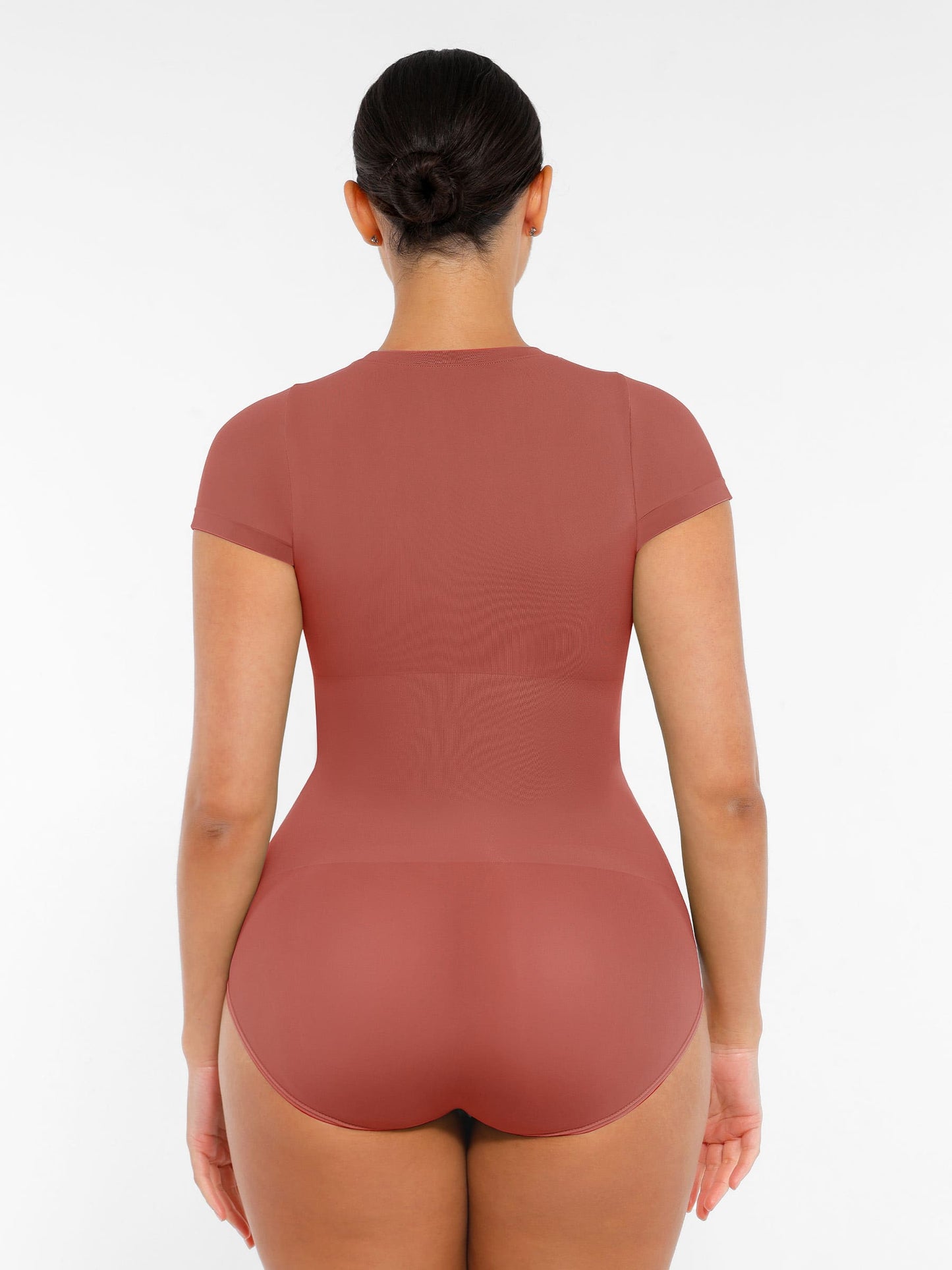 Willluxe Seamless Crew Neck Short Sleeve Bodysuit