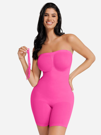 Willluxe Seamless Strapless Bodysuit with Removable Straps