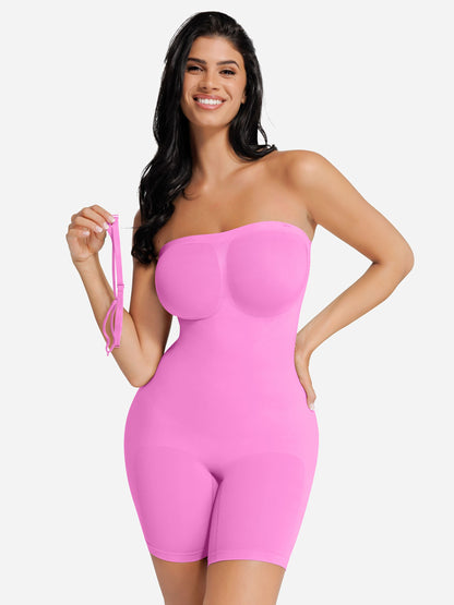 Willluxe Seamless Strapless Bodysuit with Removable Straps