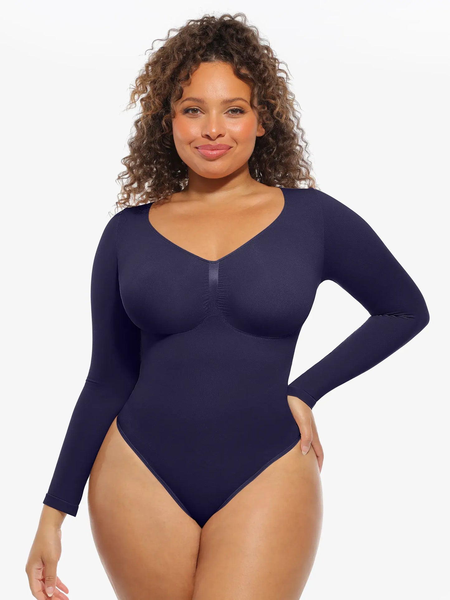 Willluxe Seamless Supportive Long Sleeve Tummy Control Bodysuit
