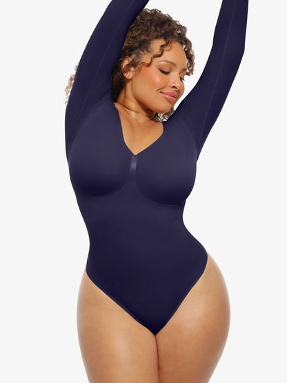 Willluxe Seamless Supportive Long Sleeve Tummy Control Bodysuit