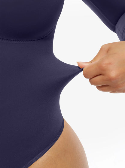 Willluxe Seamless Supportive Long Sleeve Tummy Control Bodysuit