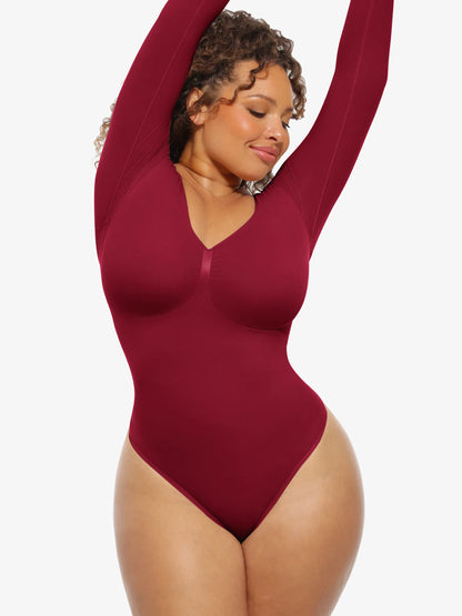 Willluxe Seamless Supportive Long Sleeve Tummy Control Bodysuit