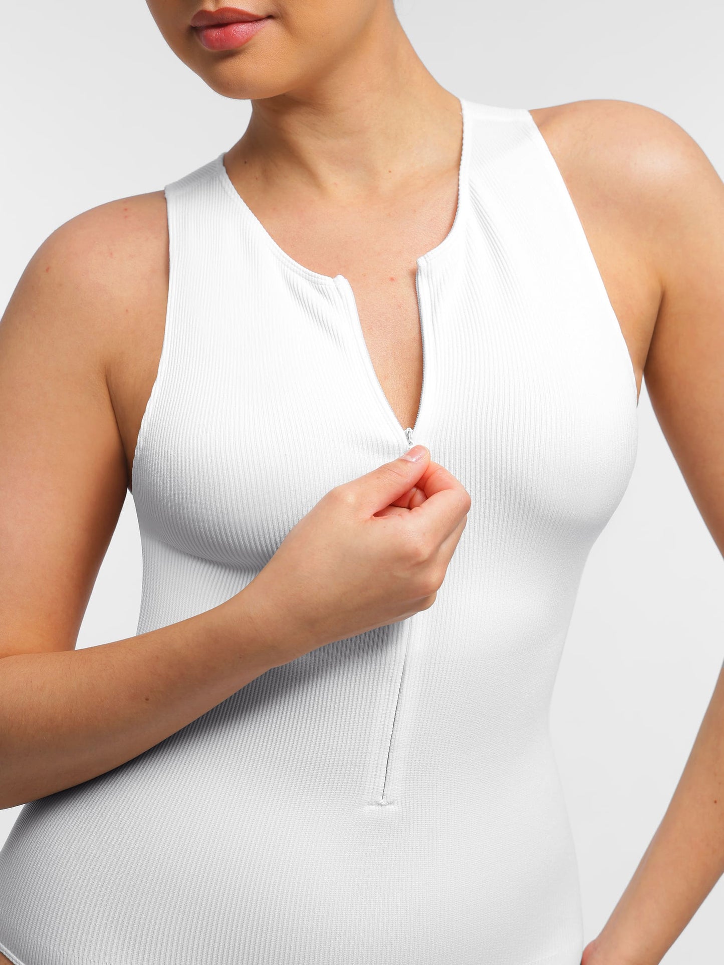 Willluxe Seamless Tummy Control Invisible Zipper Shaping Bodysuit