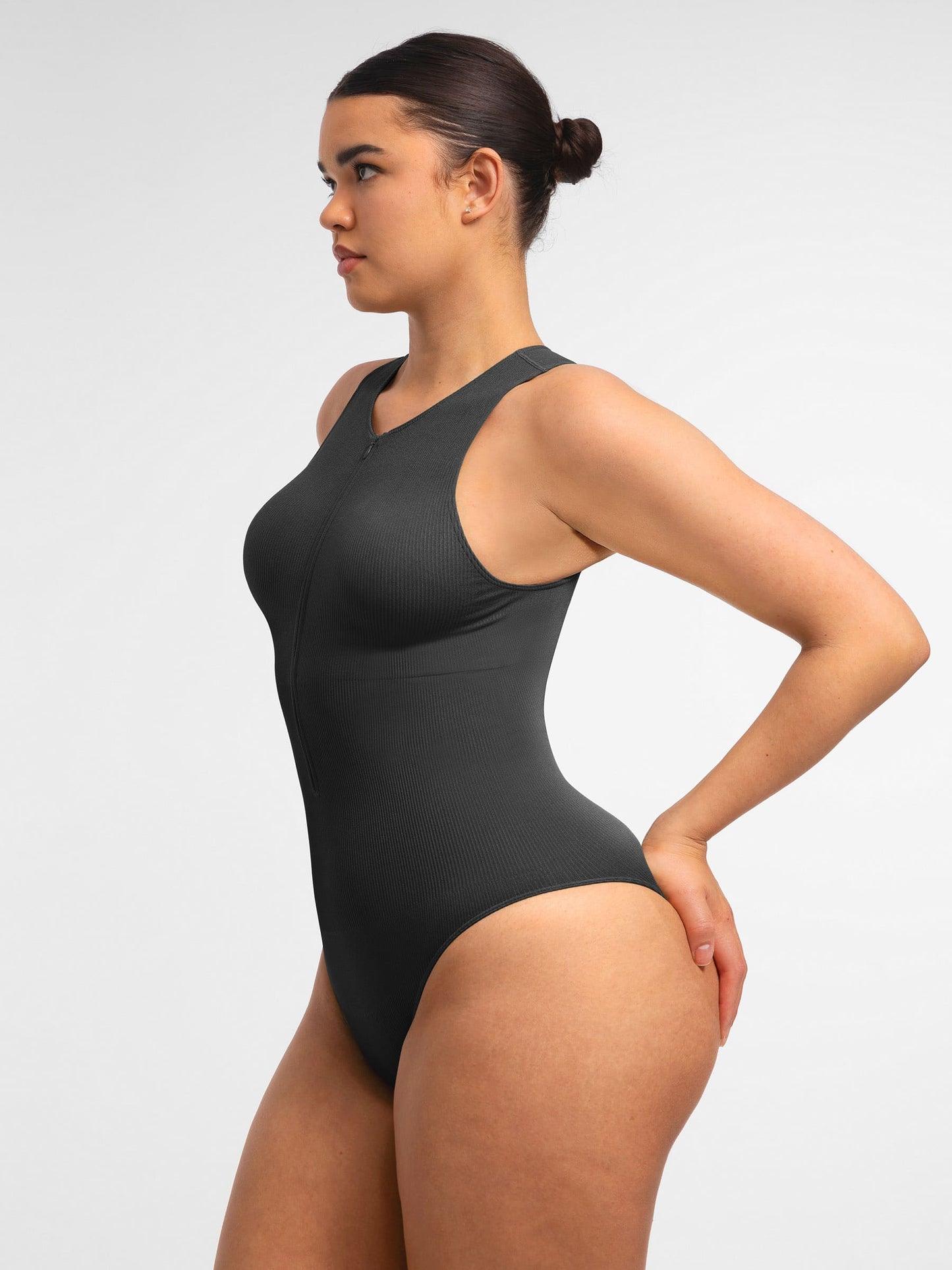 Willluxe Tummy-Shaping Seamless Zipper Bodysuit