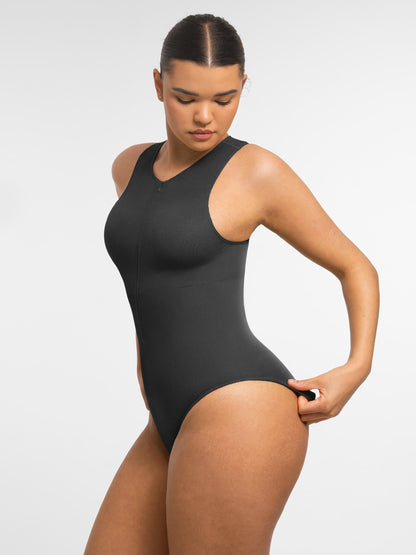 Willluxe Tummy-Shaping Seamless Zipper Bodysuit