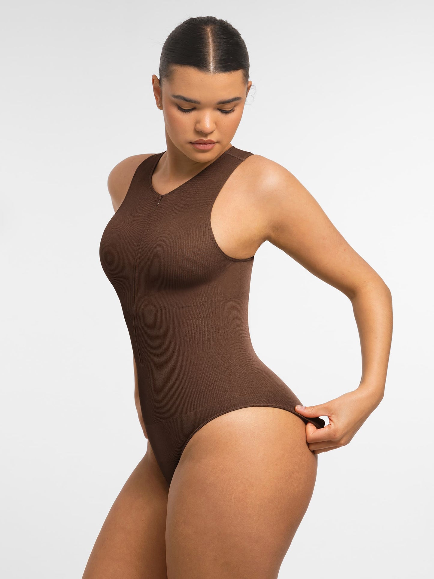Willluxe Seamless Tummy Control Invisible Zipper Shaping Bodysuit