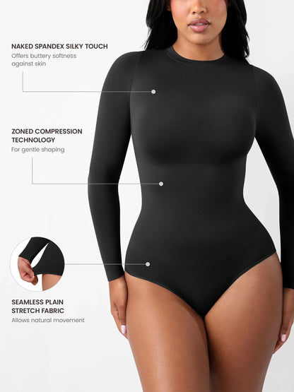 Willluxe Seamless Ultra-Soft Crew Neck Bodysuit