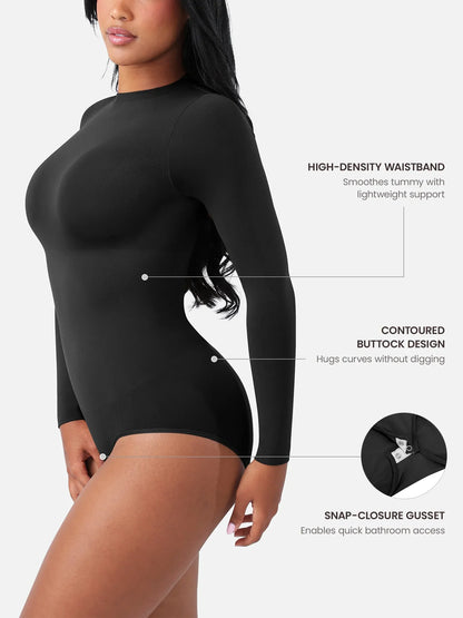 Willluxe Seamless Ultra-Soft Crew Neck Bodysuit