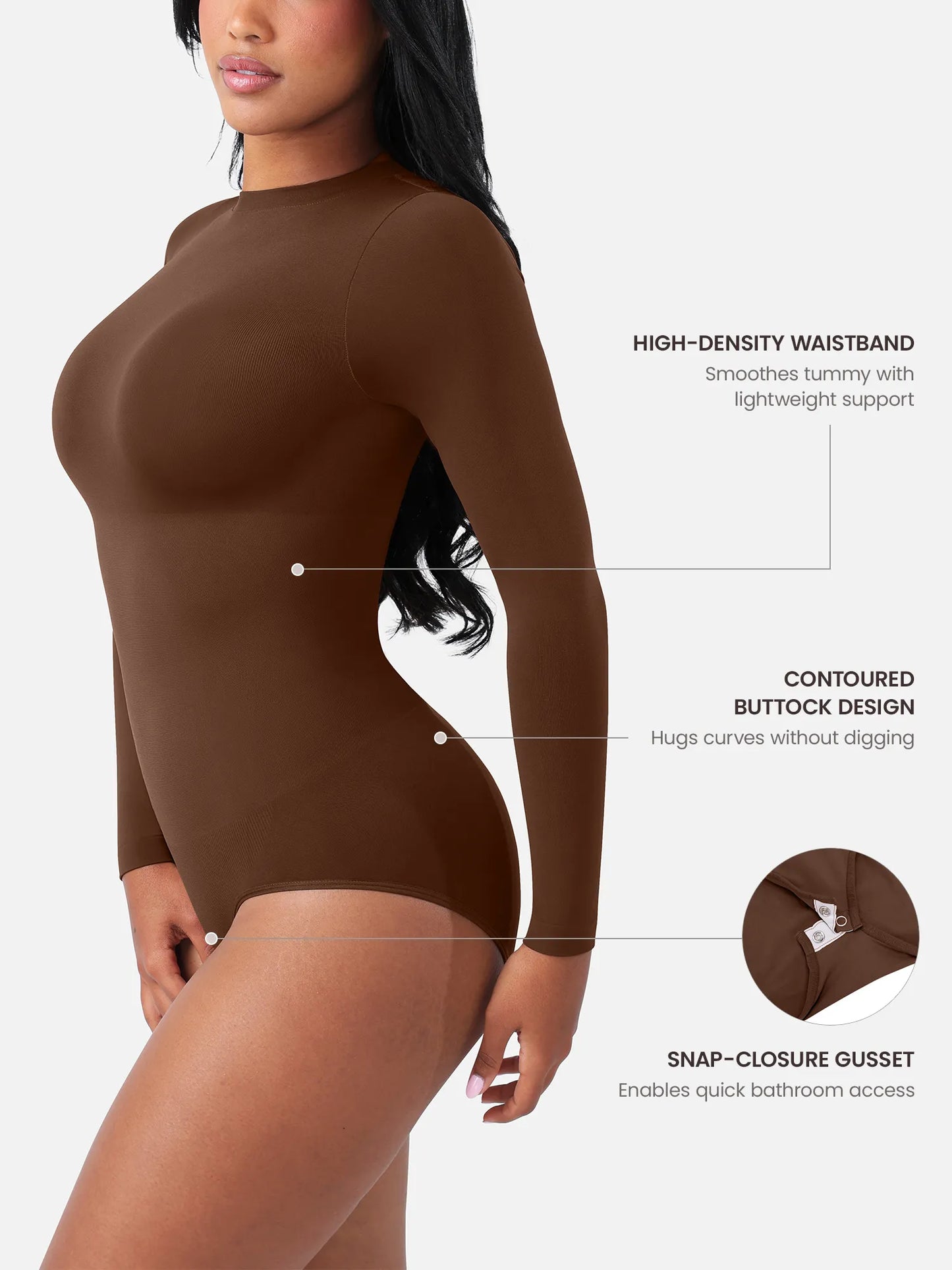 Willluxe Seamless Ultra-Soft Crew Neck Bodysuit