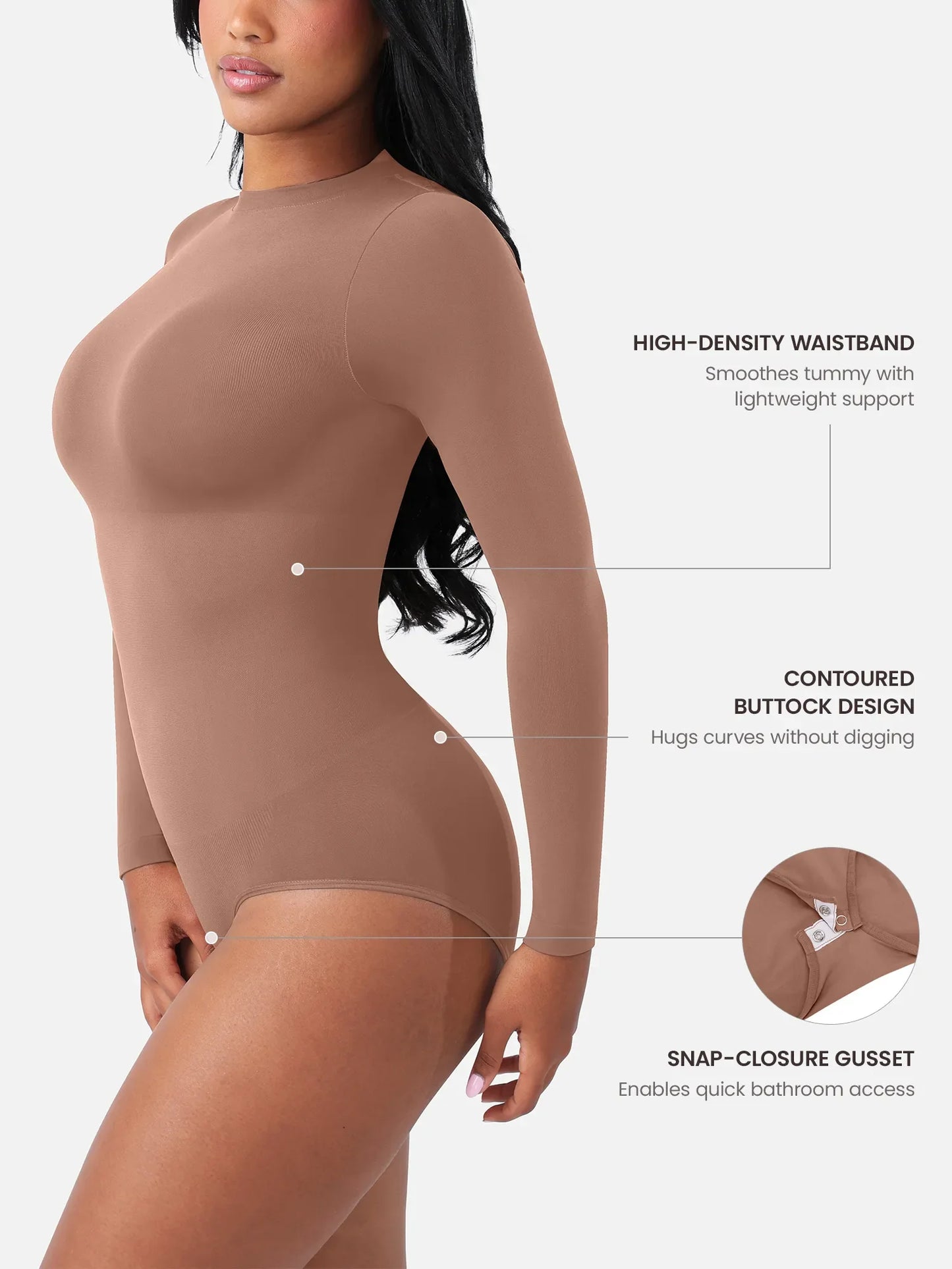 Willluxe Seamless Ultra-Soft Crew Neck Bodysuit