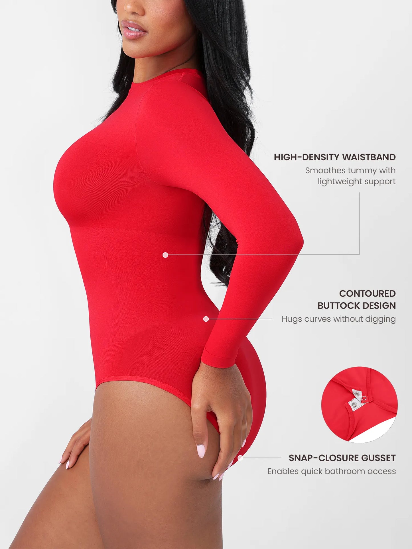 Willluxe Seamless Ultra-Soft Crew Neck Bodysuit
