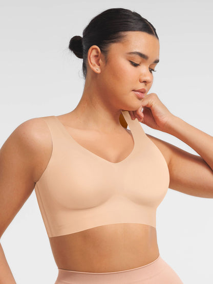 Willluxe Seamless V Neck Comfort Fit Everyday Bra