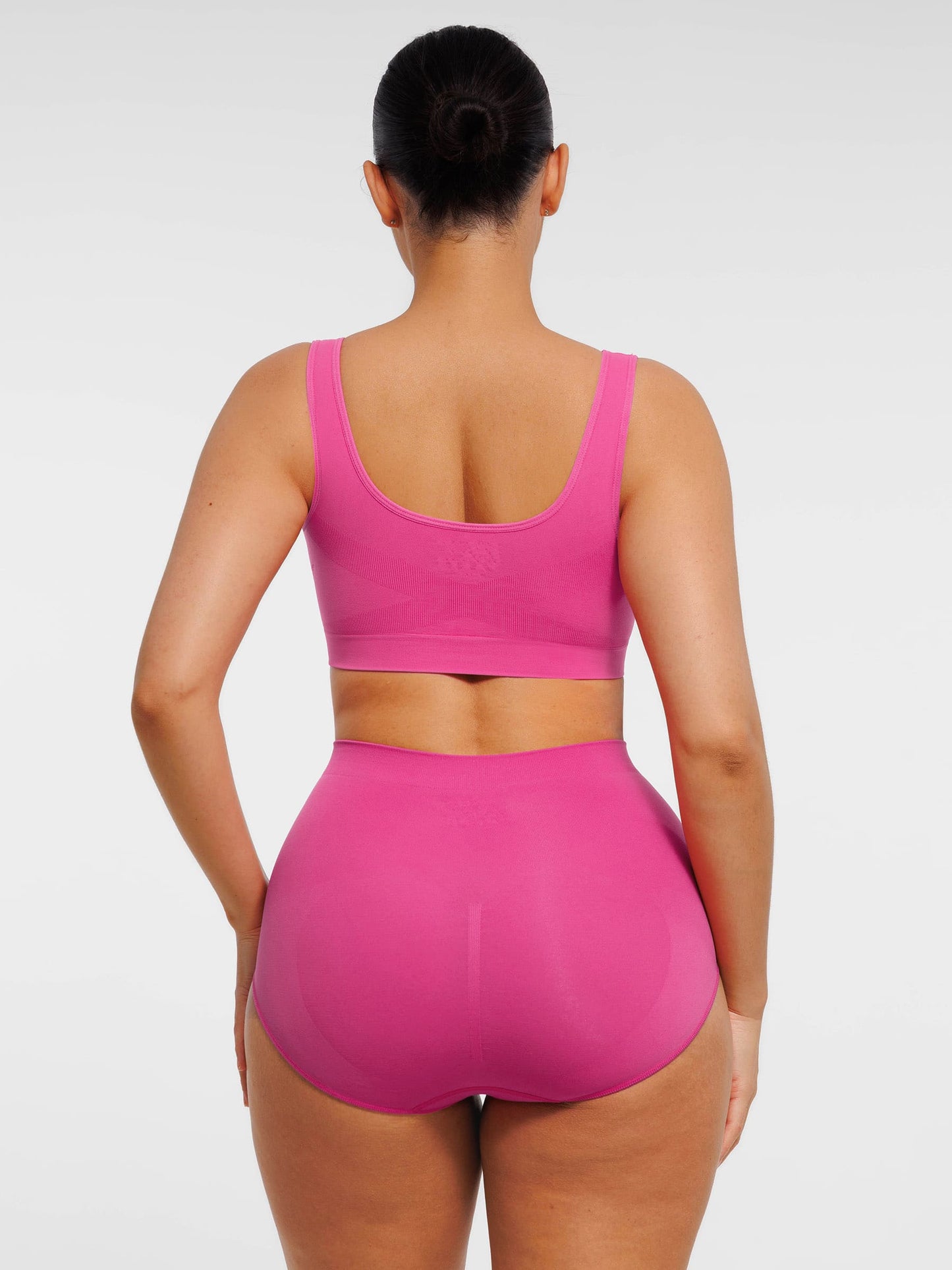 Willluxe Seamless Wide Straps Bra  & Seamless Tummy Control Brief Set