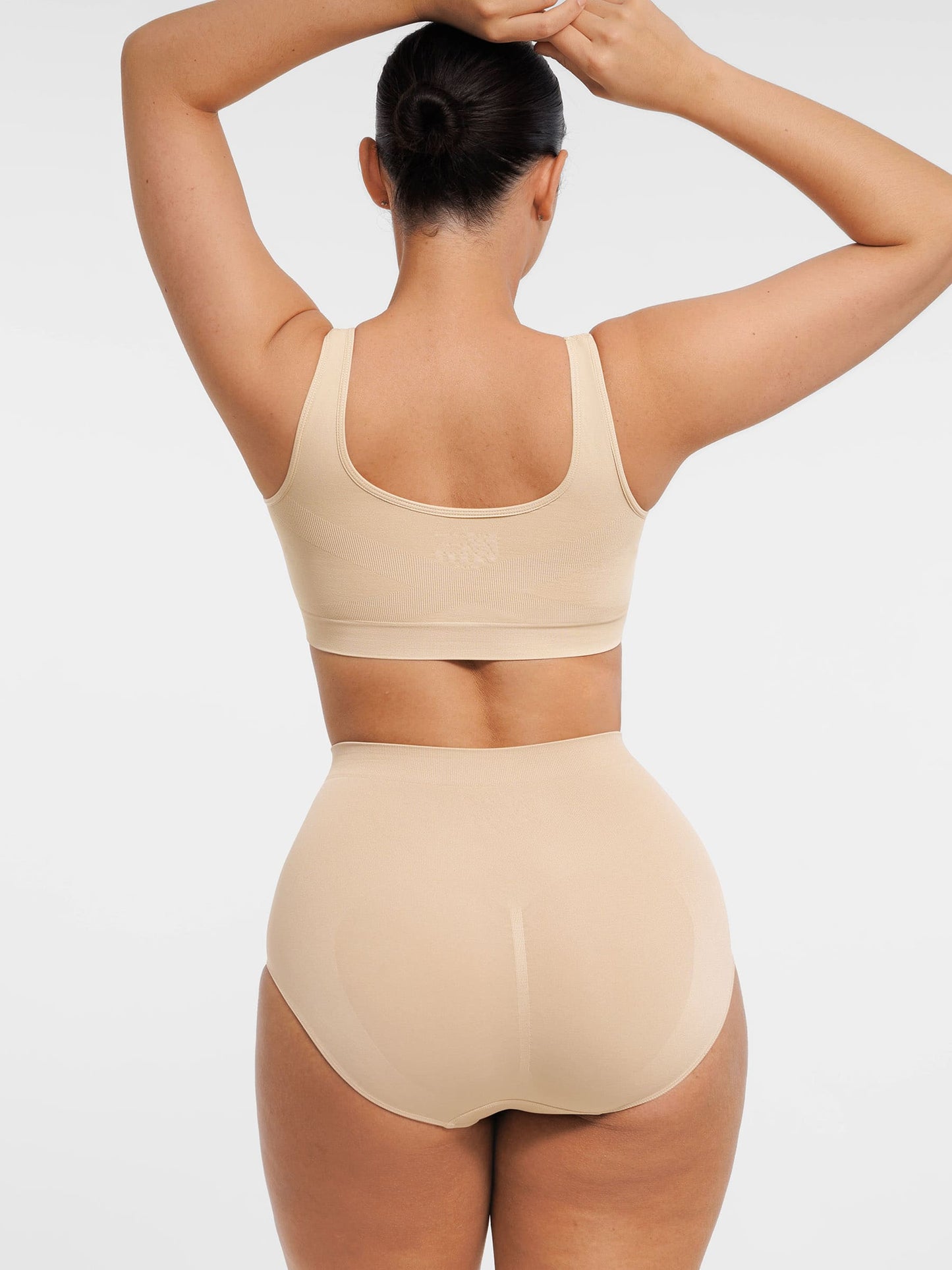 Willluxe Seamless Wide Straps Bra  & Seamless Tummy Control Brief Set