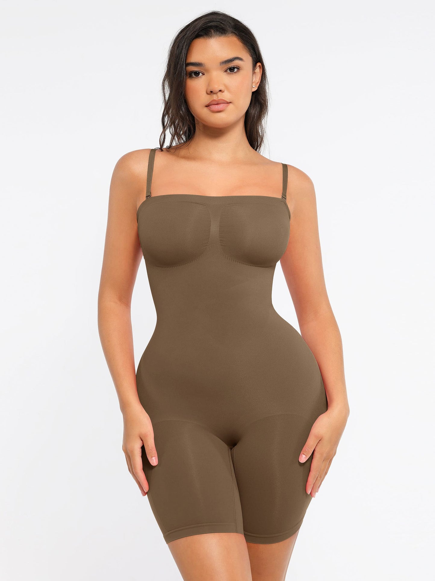 Willluxe Strapless Seamless Bodysuit with Removable Straps