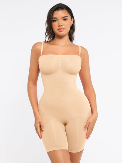 Willluxe Strapless Seamless Bodysuit with Removable Straps
