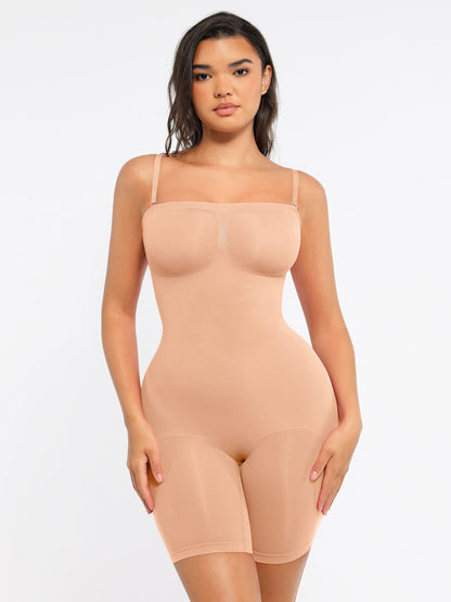 Willluxe Strapless Seamless Bodysuit with Removable Straps