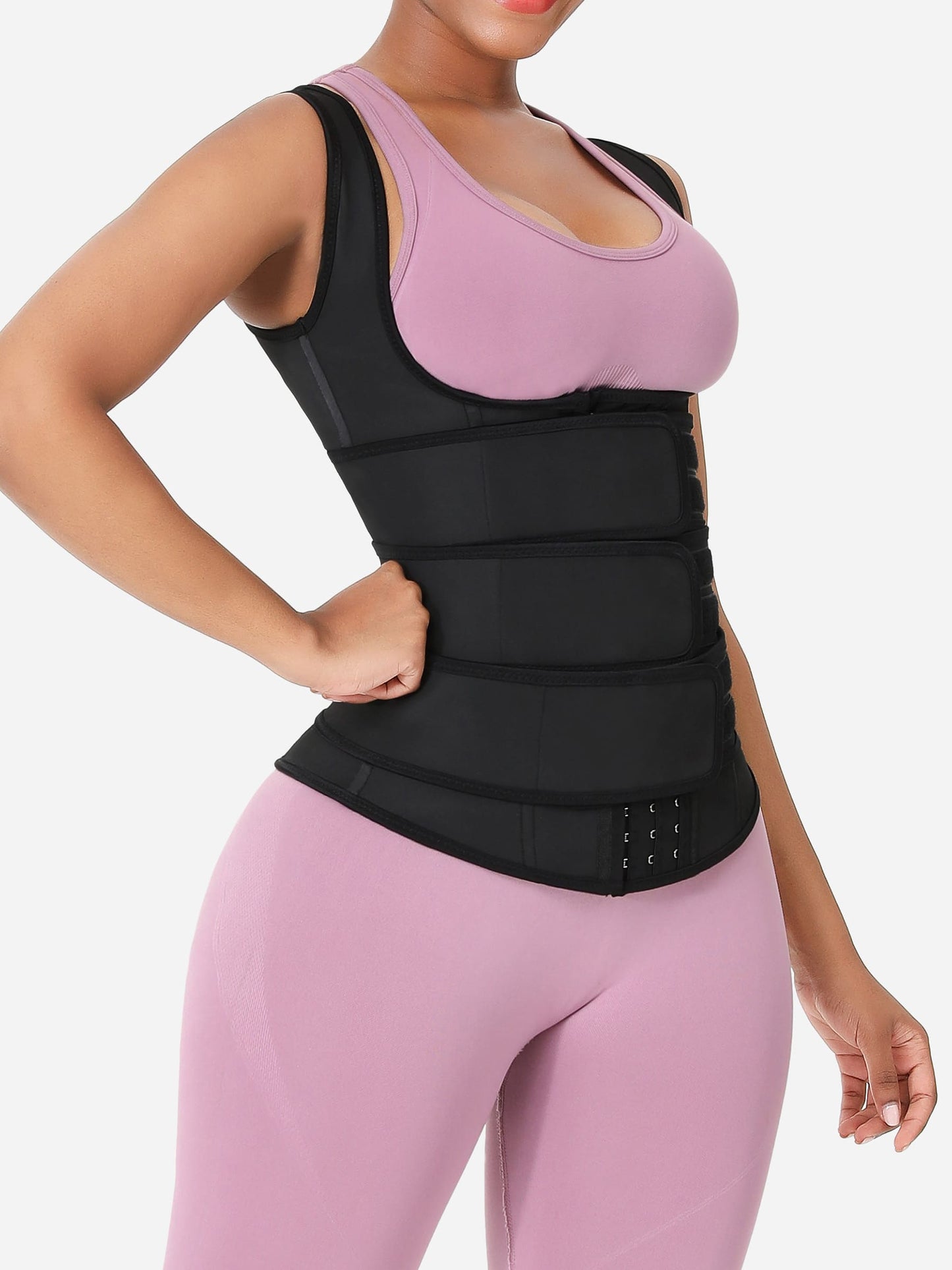 Willluxe Triple Belt Rubber Vest Sport Girdle Waist Trainer
