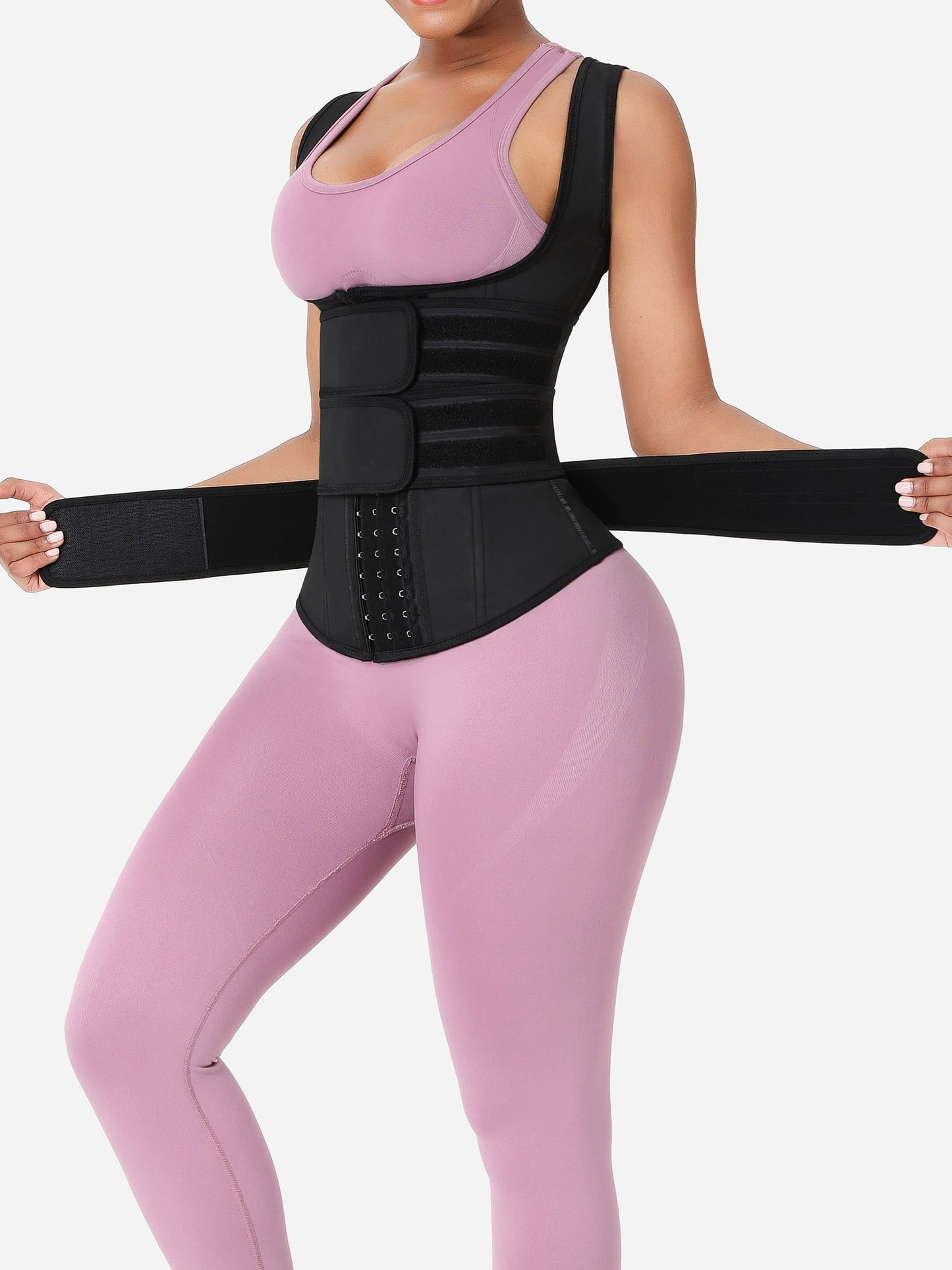 Willluxe Triple Belt Rubber Vest Sport Girdle Waist Trainer