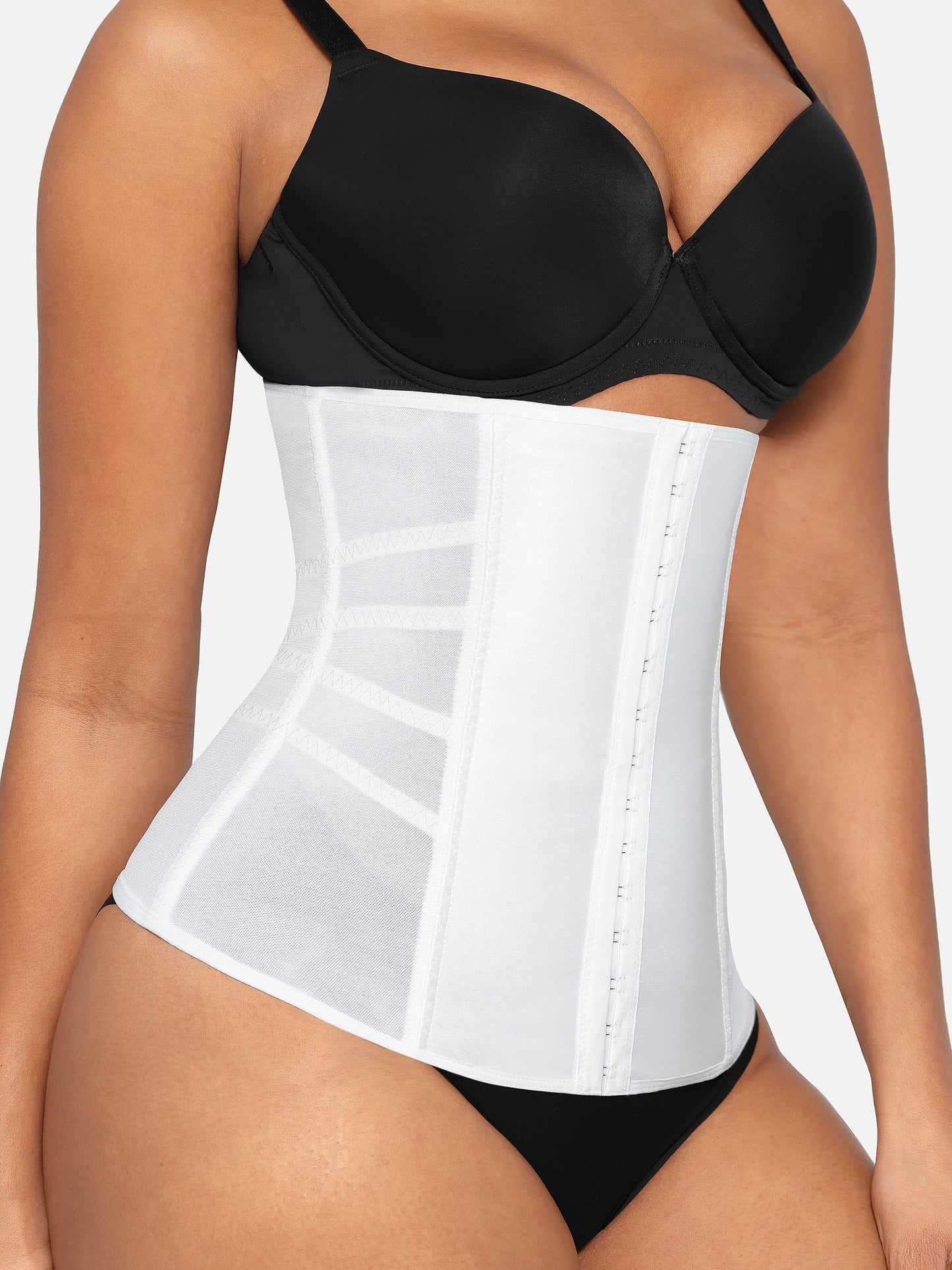 Willluxe Waist Trainer for Women – Mesh Corset Body Shaper with Steel Bones