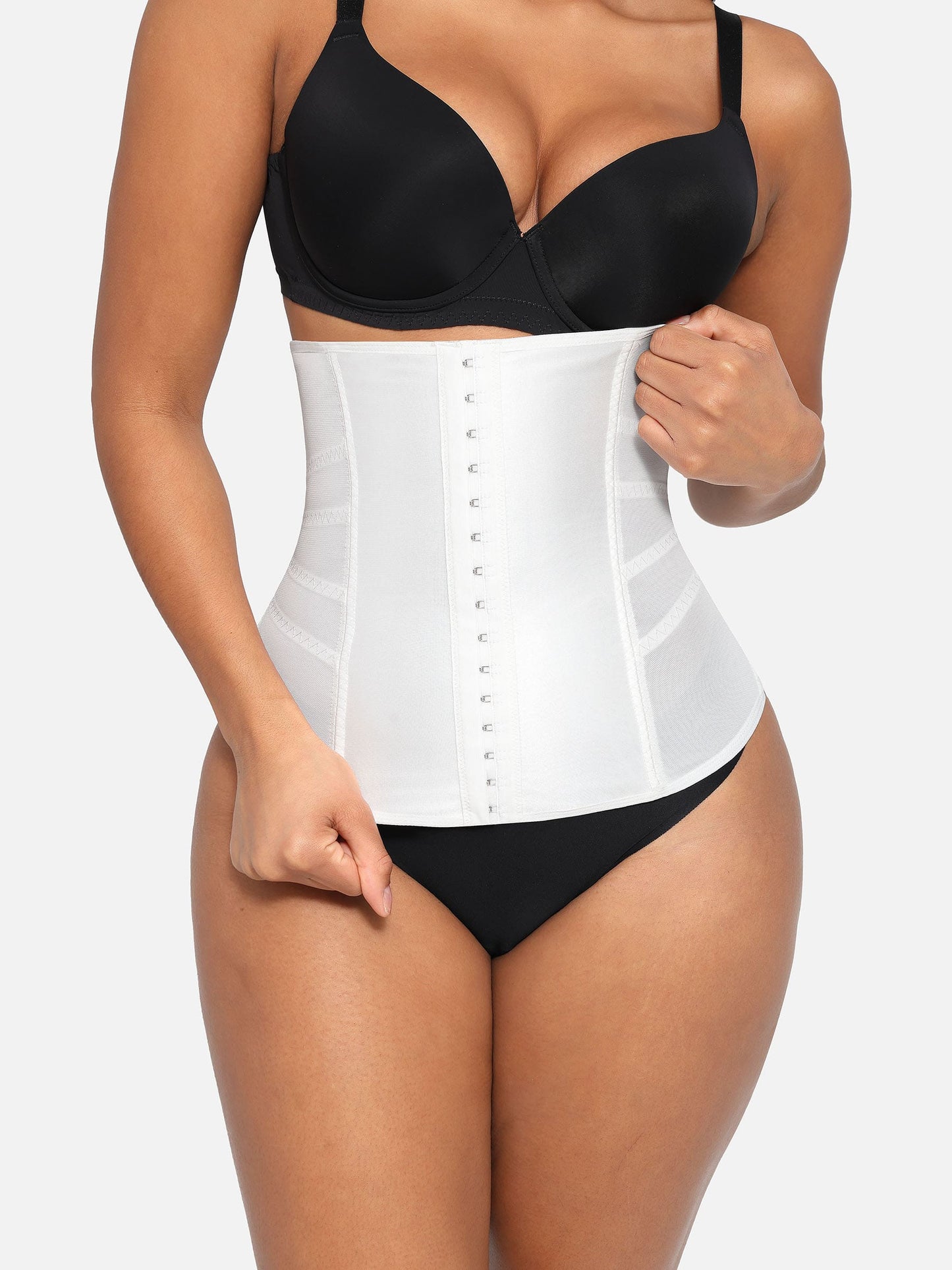 Willluxe Waist Trainer for Women – Mesh Corset Body Shaper with Steel Bones