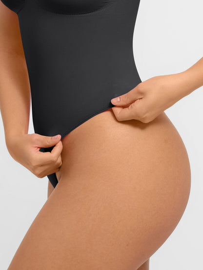 Willluxe Tummy Control Seamless Wide Strap Bodysuit