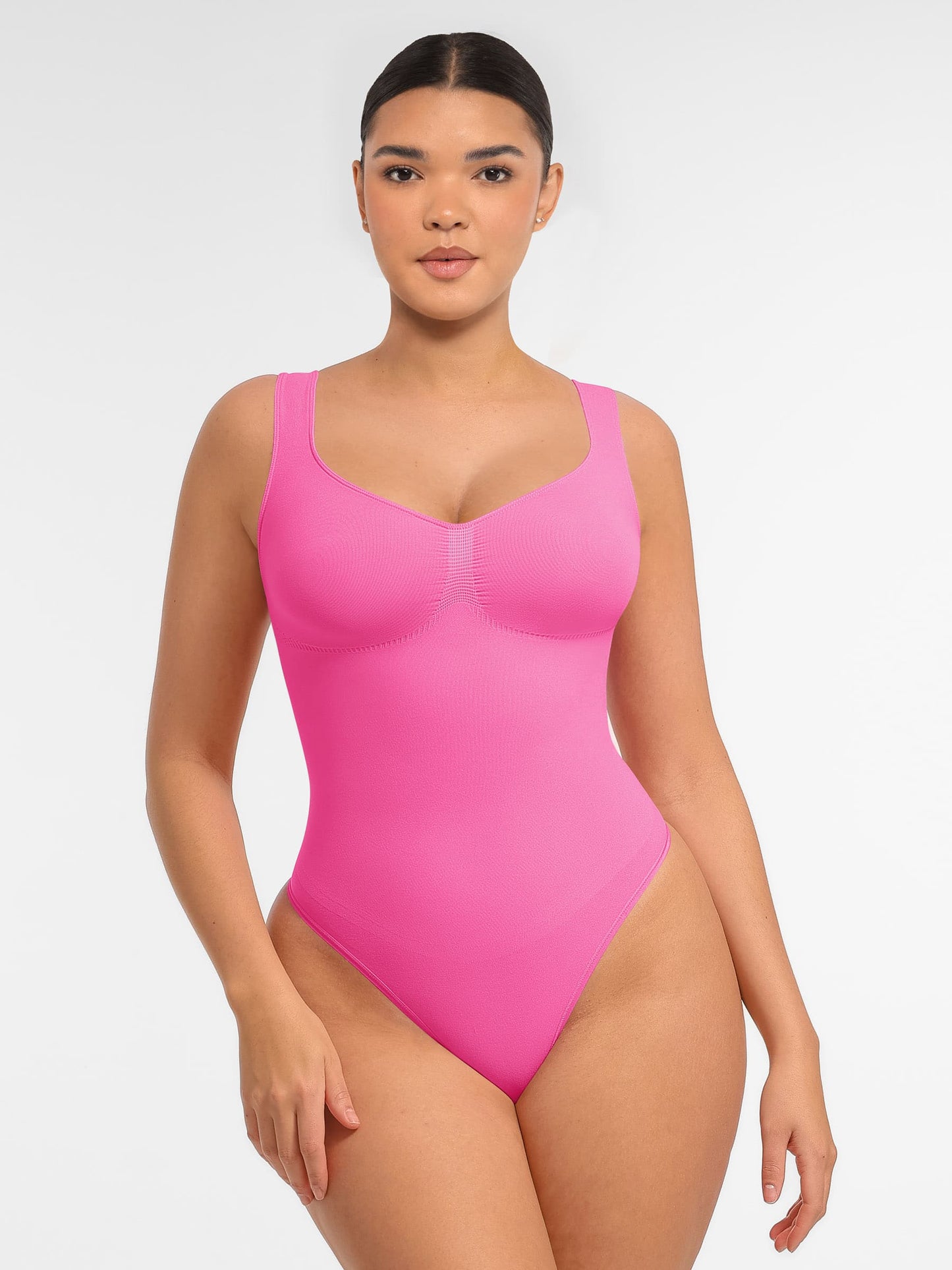Willluxe Tummy Control Seamless Wide Strap Bodysuit