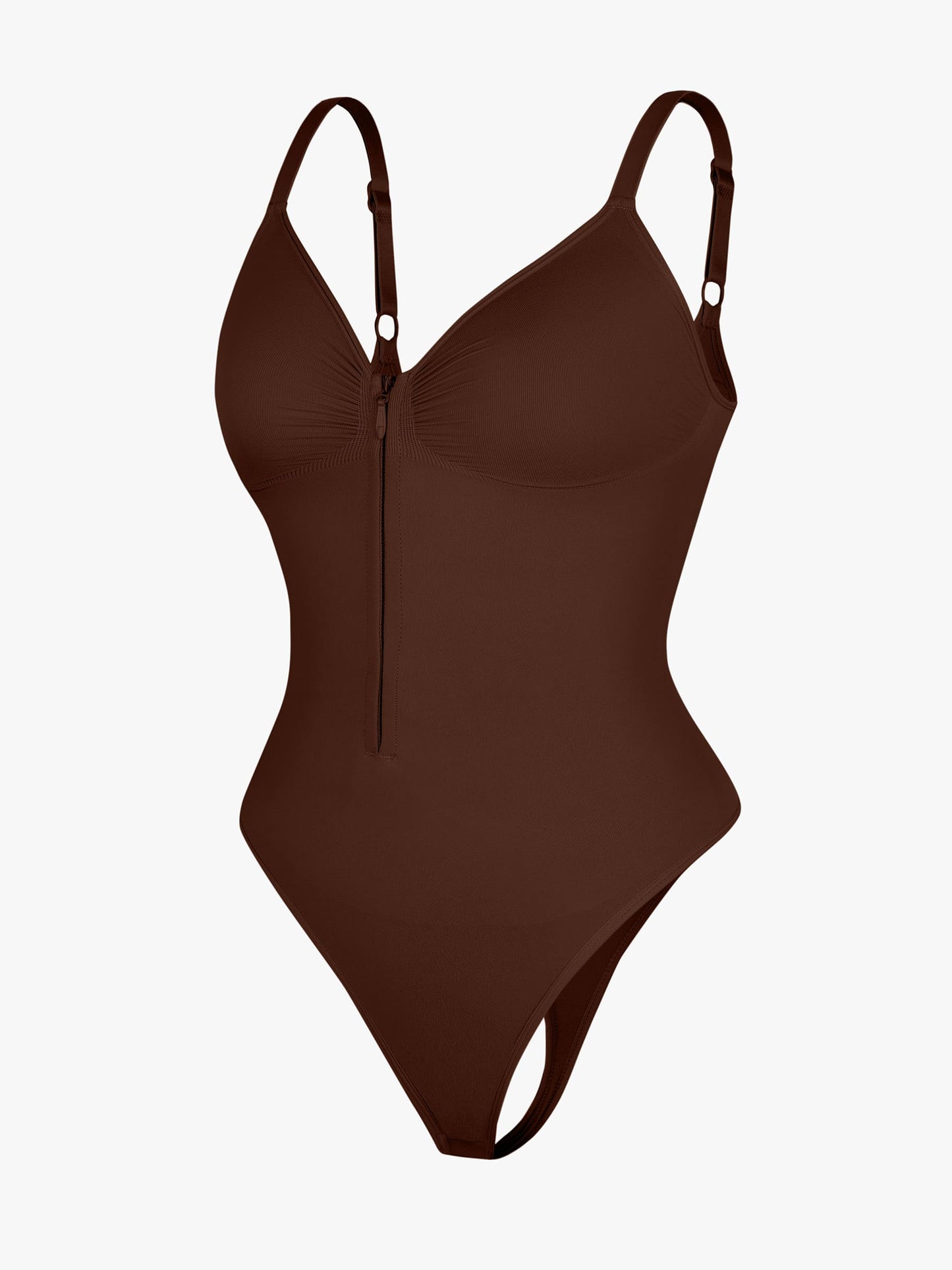 Willluxe Seamless Tummy Control Zipper Sculpt and Support Bodysuit