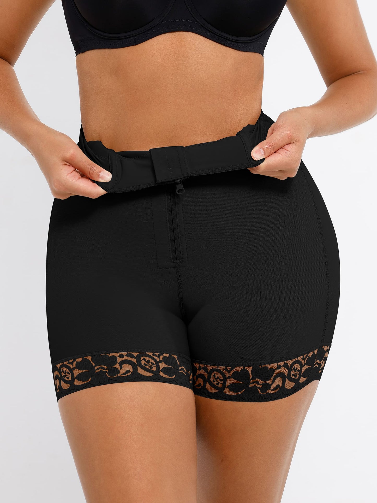 Willluxe Tummy Control Shaping Shorts Butt Lifter with Clasps and Zipper
