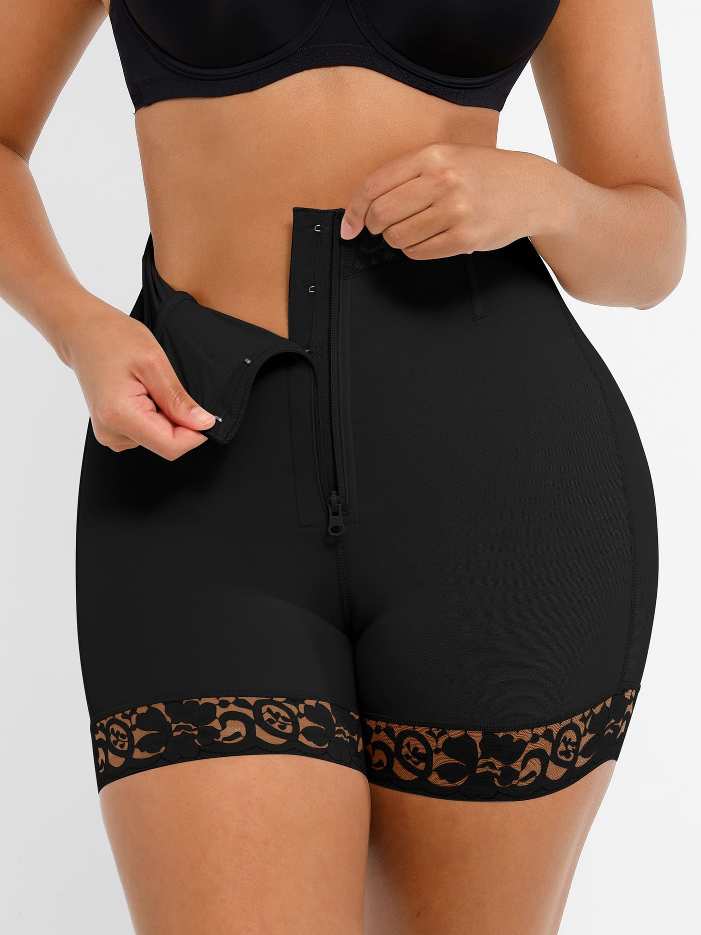 Willluxe Tummy Control Shaping Shorts Butt Lifter with Clasps and Zipper