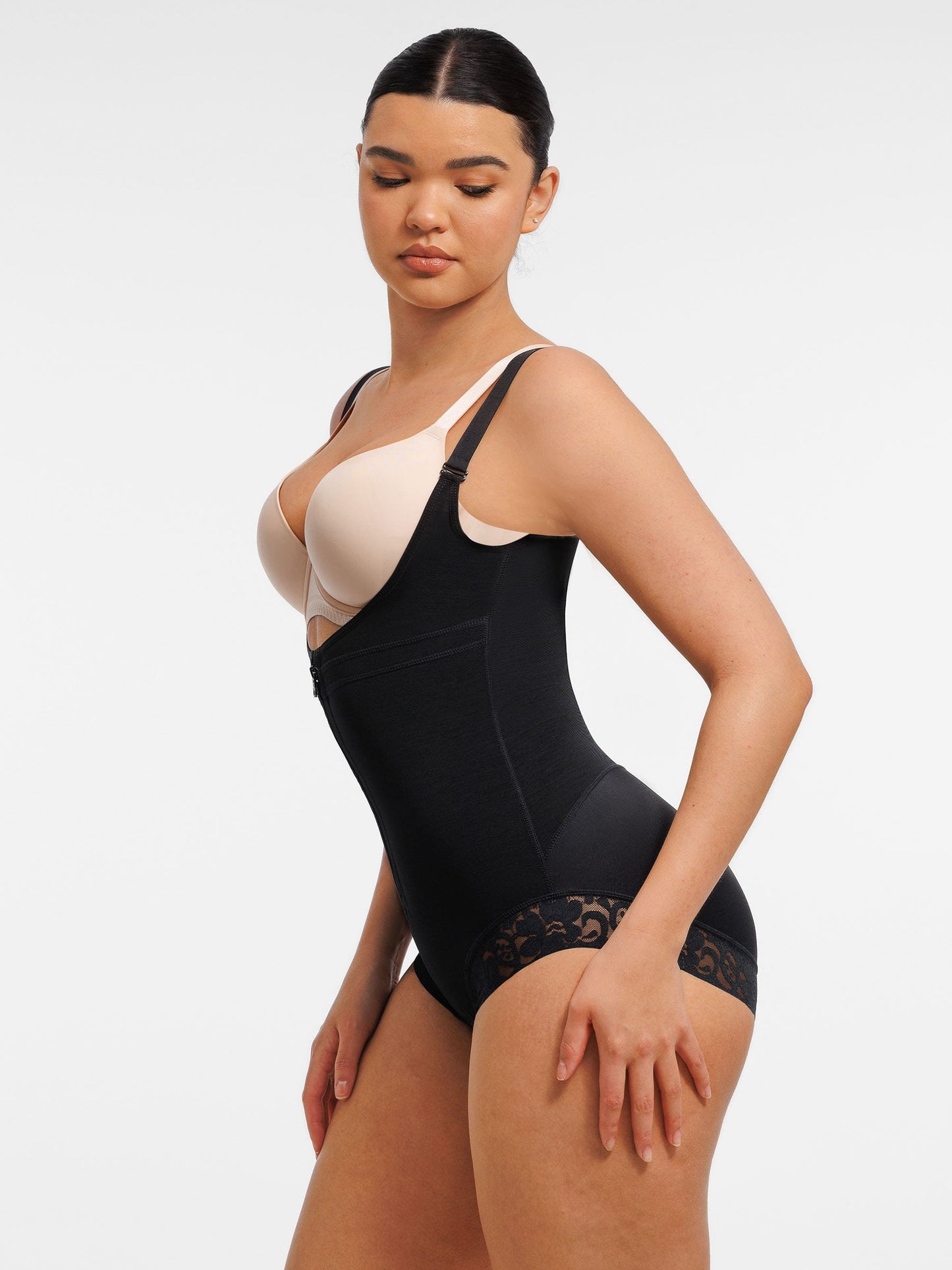 Willluxe U-Plunge Front Adjustable Zipper Shapewear