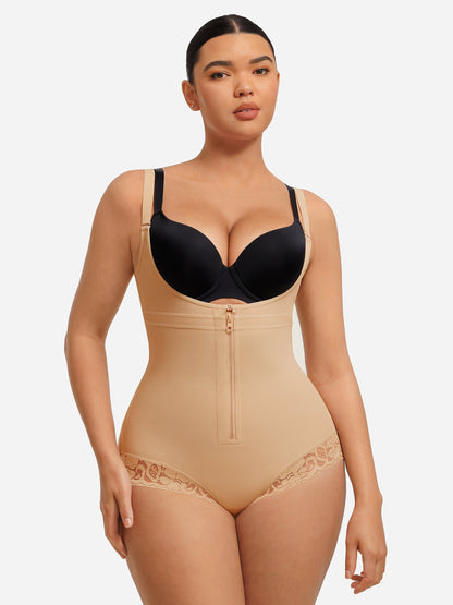 Willluxe U-Plunge Front Adjustable Zipper Shapewear