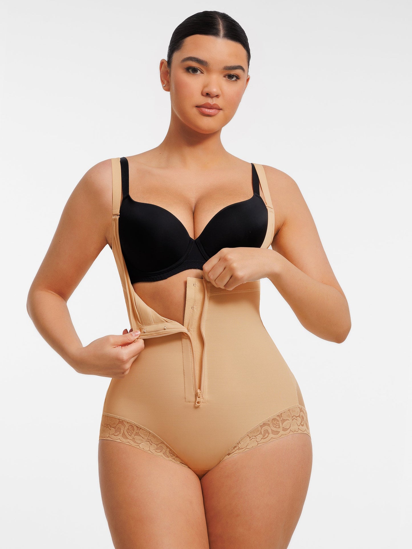 Willluxe U-Plunge Front Adjustable Zipper Shapewear