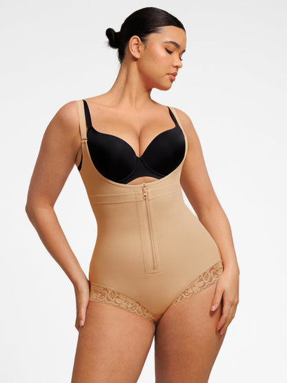 Willluxe U-Plunge Front Adjustable Zipper Shapewear