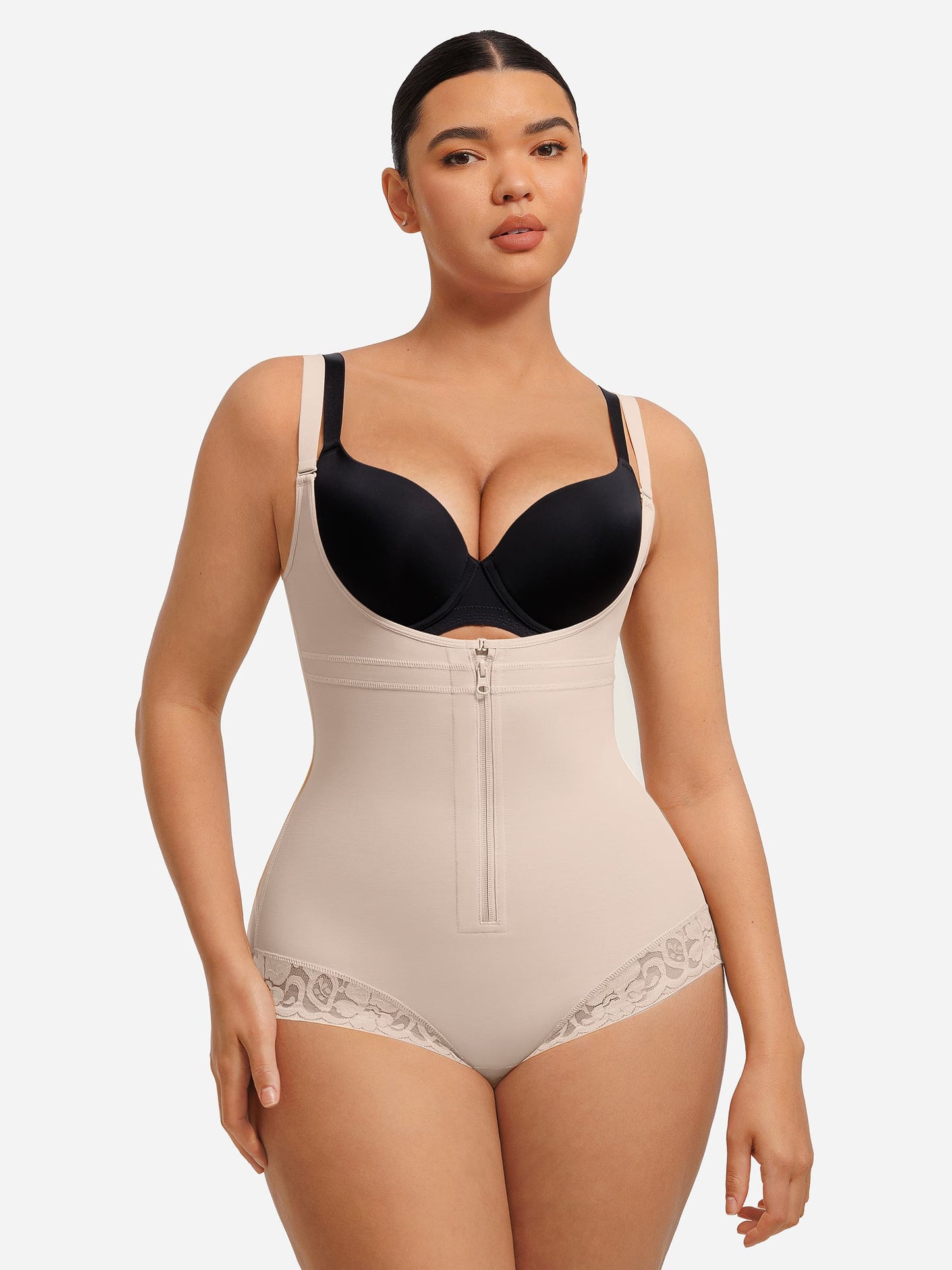 Willluxe U-Plunge Front Adjustable Zipper Shapewear