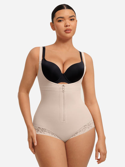 Willluxe U-Plunge Front Adjustable Zipper Shapewear
